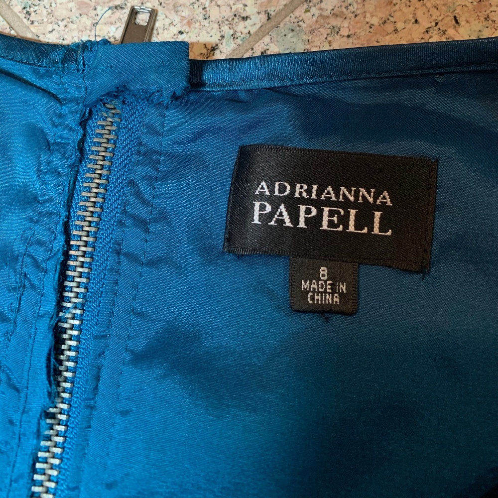 Adrianna Papell Blue Lace Dress - Picture 7 of 7